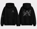 Black / Grey Print Hoodie